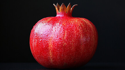 pomegranate on a black background