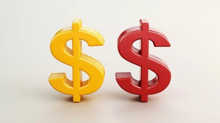3D rendering of rotating euro and dollar symbols symbolizing foreign currency conversion