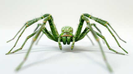 Minimalist Green Lynx Spider in 3D Design