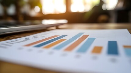 Detailed Financial Report with Bar Graph Showcasing Business Growth and Prospects