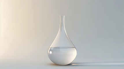 Minimalist 3D Hydrometer Design in Clean Aesthetics