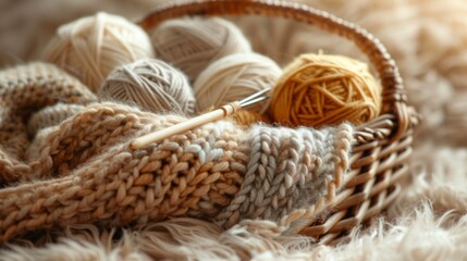 Soft Yarn Basket for Cozy Knitting Projects