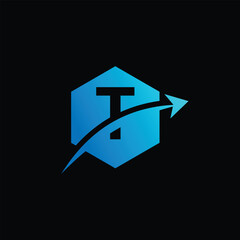 Creative Financial  Symbol With Letter T