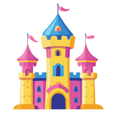 Inflatable playing castle