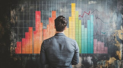 Man looking at a chart.