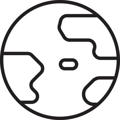 Earth Line Icon

