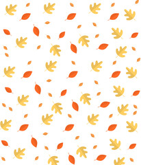 seamless pattern with autumn leaves