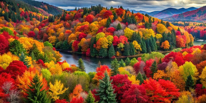 Autumn leaves weave a stunning tapestry of color, a masterful display of nature's artistic touch.