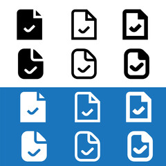 Document Check Icon vector art illustration on white background.
