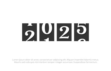 2025 Counter code Vector template design in white background