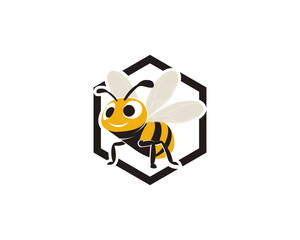 Wonderful bee design on a white background.