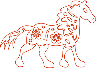 Shio Chinese Zodiac Outline