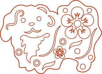 Shio Chinese Zodiac Outline