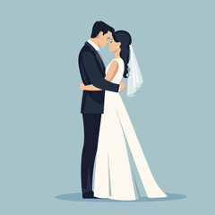 Wedding couple illustration