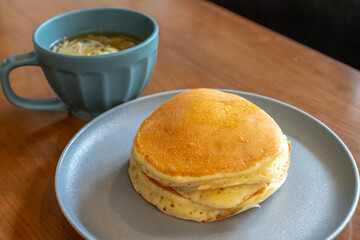 パンケーキ朝食