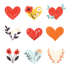 Heart vector logos