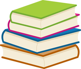 Stacked Book Illustration