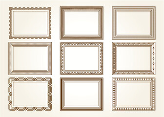 Decorative Square Frames Art Vector