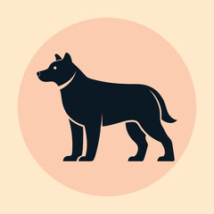 Bear dog silhouette vector illustration