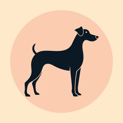 Bear dog silhouette vector illustration