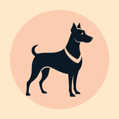 Bear dog silhouette vector illustration
