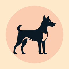 Bear dog silhouette vector illustration