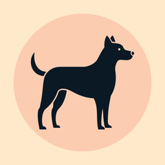 Bear dog silhouette vector illustration