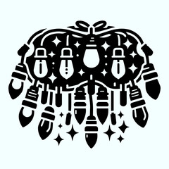 Christmas Light Silhouette Vector Illustration