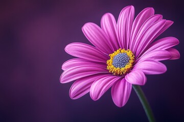 Obraz premium Stunning Magenta Flower with Delicate Petals Against a Bright Background for Nature and Floral Themes