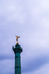 The July Column (Colonne de Juillet) in Place de la Bastille in Paris commemorating French Revolution of 1830