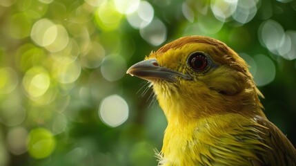 Nature wildlife image of bird standing on tree branch.