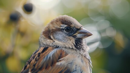 Nature wildlife image of bird standing on tree branch.