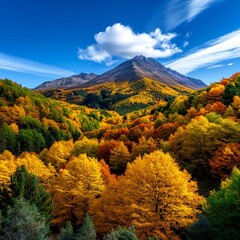 Obraz premium Majestic Autumn Landscape with Colorful Foliage