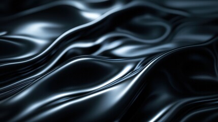 Obraz premium Abstract black fabric waves