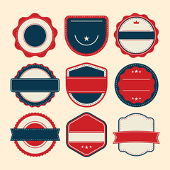  Set of badge template vector
