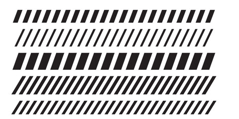 Slash line border, diagonal lines. Divider strip Tilt strip geometric abstract border. Diagonal grid. Geometric dashed tape