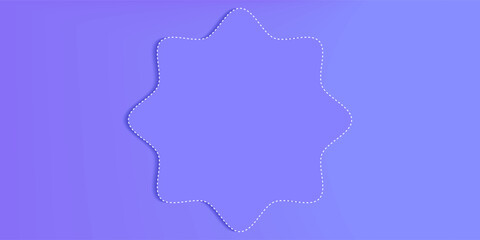 paper color mockup design. abstract stars with dotted line frame. blue gradient background. wallpaper decoration vector design. 3d realistic design for cover, website, promotion. children background
