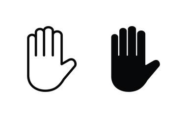 Hand stop icon vector