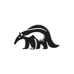 Anteater icon  silhouette vector style