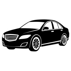 Stunning Car Silhouette Vector Illustration, High-Quality Car Silhouette Illustration,Isolated Car Silhouette Vector ,Car Silhouette Illustration , Professional Car Silhouette Vector 