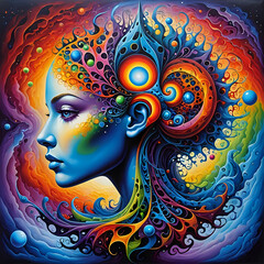 Abstraktion Das Gefühl, mit dem Unbekannten verbunden zu sein 1х1. Hintergrund für das Design 4.