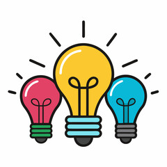 Innovative Light Bulb Icons, Electric Lamp Icons,Light Bulb Icons Set,Creative Light Bulb Icons,Aesthetic Light Bulb Icons ,Symbolizing Ideas and Electric Lamp Designs"