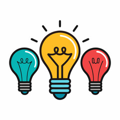 Innovative Light Bulb Icons, Electric Lamp Icons,Light Bulb Icons Set,Creative Light Bulb Icons,Aesthetic Light Bulb Icons ,Symbolizing Ideas and Electric Lamp Designs"