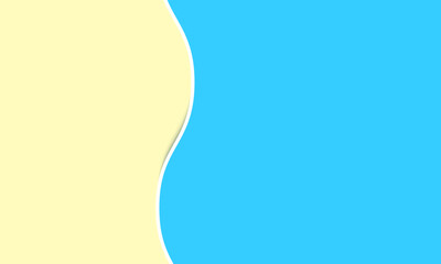 blue color paper banner template. horizontal beige background with wavy lines. sale banner promotion. presentation template design. web advertising. landing page. blue cover design header
