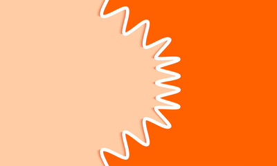 orange sale banner template promotion. paper color geometric background. line art design with beige background. presentation template design. web advertising. landing page. cover design header
