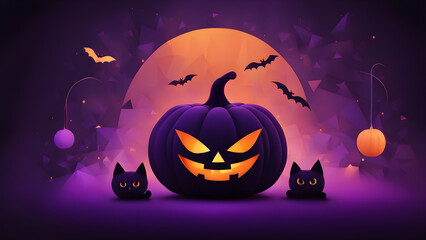 halloween background with pumpkin
