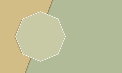 abstract banner with diagonal line, paper colored. hexagon mockup design. hexagonal background. horizontal banner template. green backdrop. web advertising. book cover. landing page. cover header
