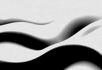Abstract black and white gray grainy texture gradient background