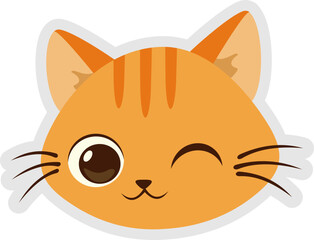 Face Cat Sticker