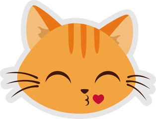 Face Cat Sticker